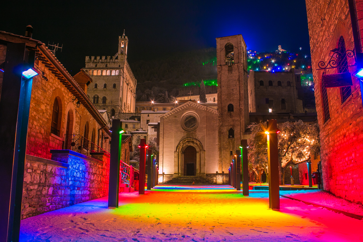 Gubbio Umbria. Città da vedere in italia in inverno