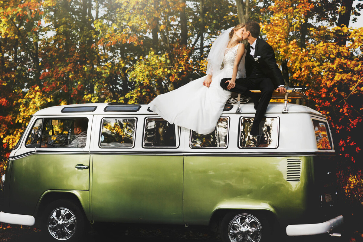 Furgoncino Volkswagen, auto per un matrimonio alternativo