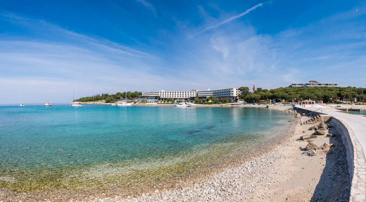 Crveni Otok, le spiagge dell'Isola Rossa Rovigno, Croazia mare